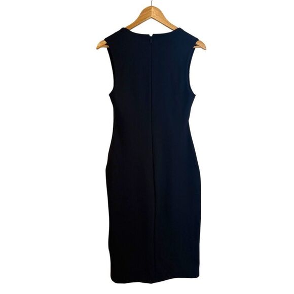 Babaton by Aritzia Black Square Neck Sleeveless Bodycon Midi Dress Size 8 - Picture 2 of 7